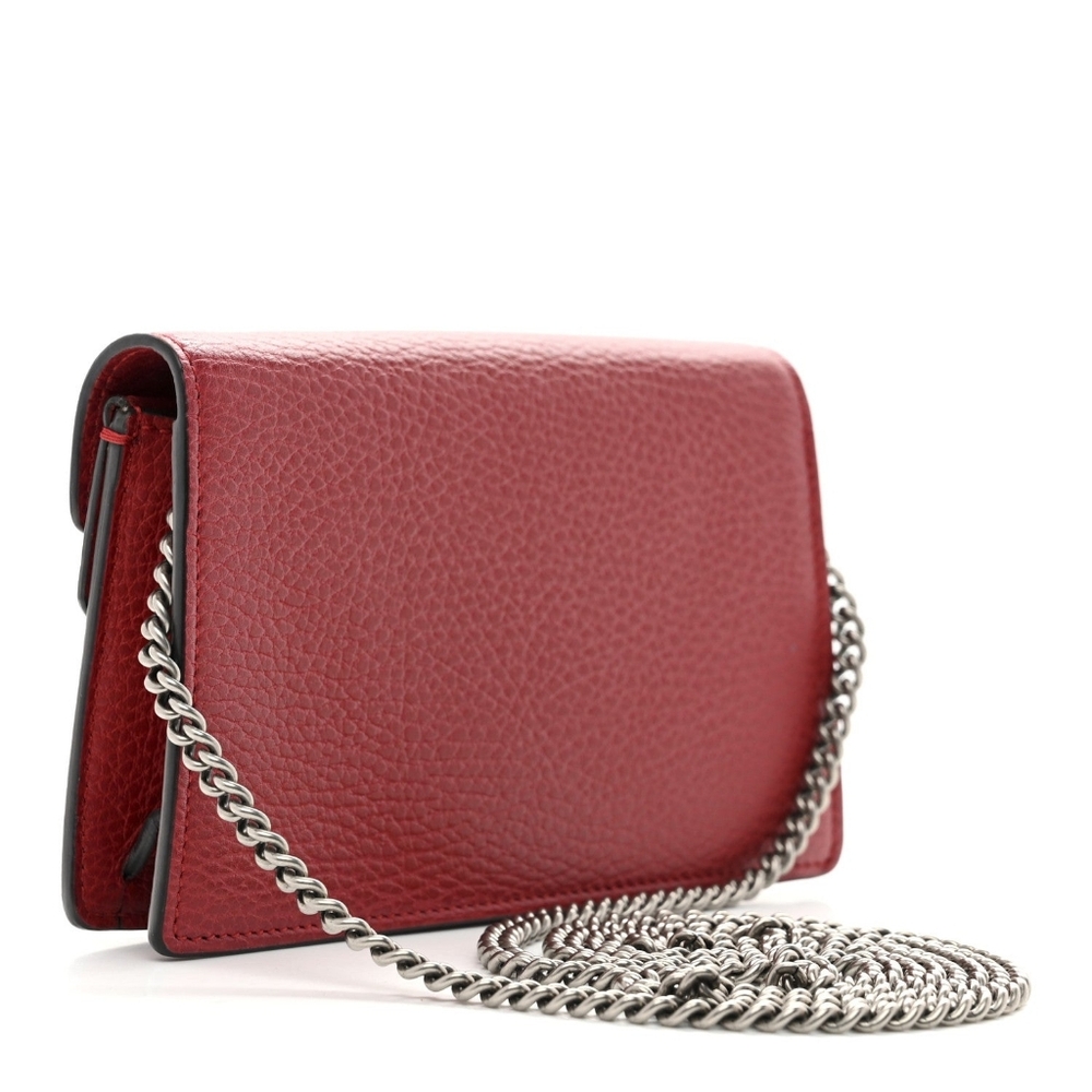 Brand New! Rare!!! Gucci Calfskin Super Mini Dionysus Shoulder Bag Hibiscus Red - Picture 8 of 16
